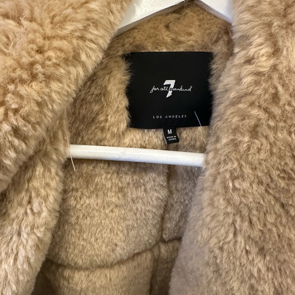 7 For All Mankind Camel Teddy Jacket - Picture 2 of 3